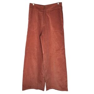 Dazey LA High Waist Wide Leg Brown Corduroy Pants Womens Medium 29x27 Hippie